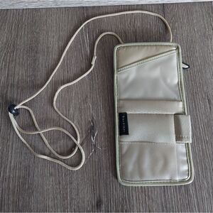 Taupe / Beige Green Travelon Travel Neck Wallet